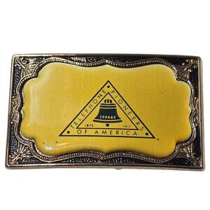 Telephone Pioneers Of America Belt Buckle TPA Vintage Phone Company